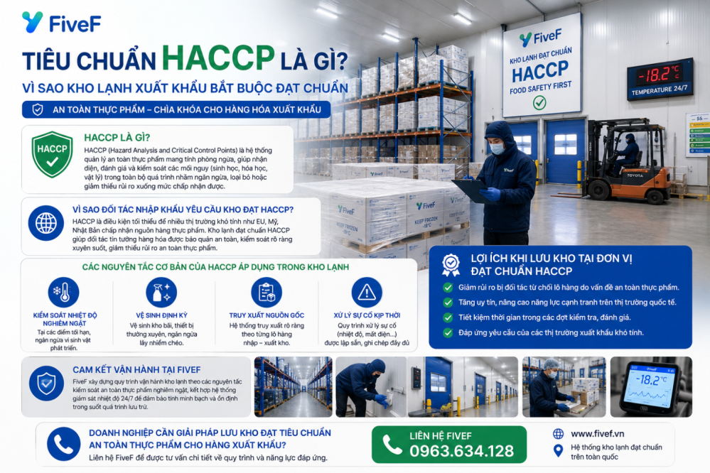 Tiêu chuẩn HACCP là gì? Vì sao kho lạnh xuất khẩu bắt buộc đạt chuẩn